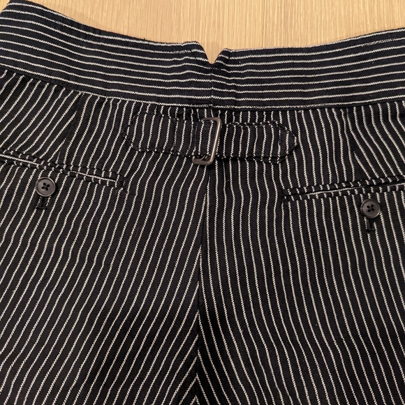 Black and White Striped Women's Shorts - Picture 2 of 8